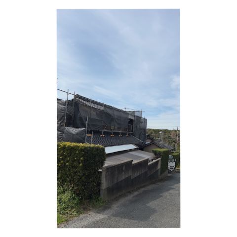 瓦伏せ替え工事用足場