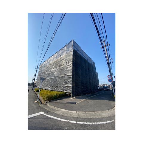 アパート外壁改修工事用足場