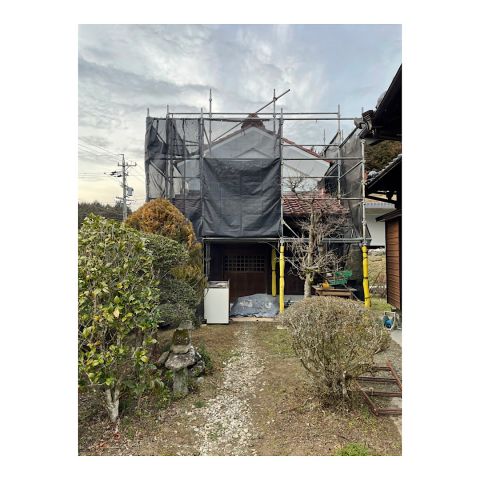 住宅の外壁塗装工事用足場