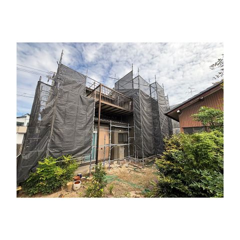 鈴鹿市　戸建て足場工事