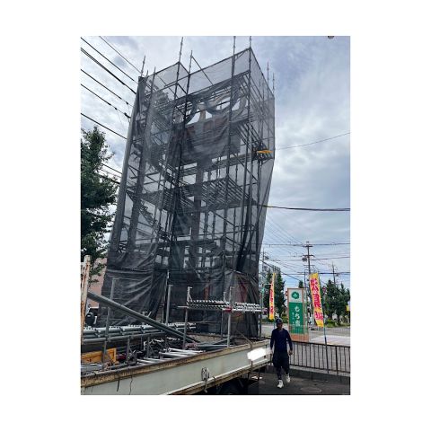 岡崎市　独立看板足場組み立て工事