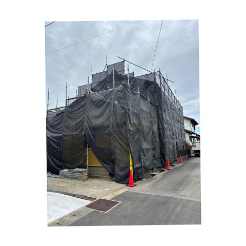 住宅足場組み立て工事　瓦伏せ替え工事