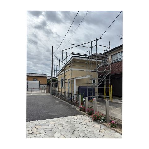 住宅足場組み立て工事 昇降階段