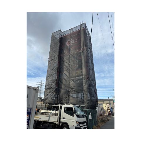 サインポール足場組み立て工事