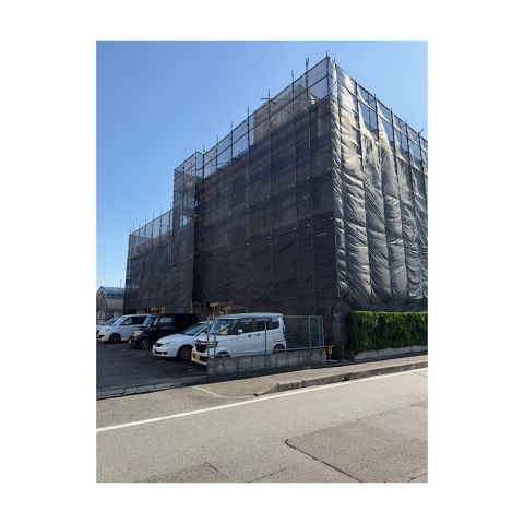 マンション足場組み立て工事