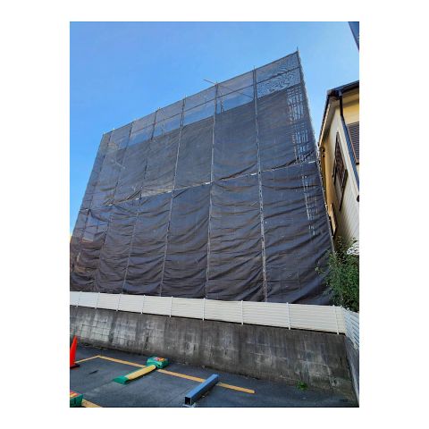 3階建て住宅足場組み立て工事