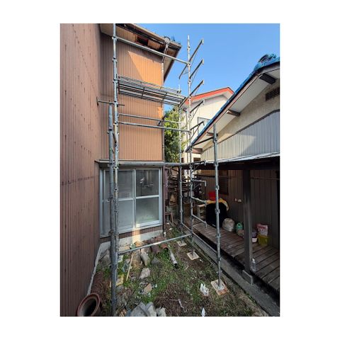 戸建て部分足場組み立て工事