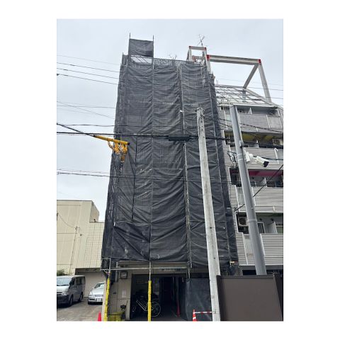 マンション足場組み立て工事