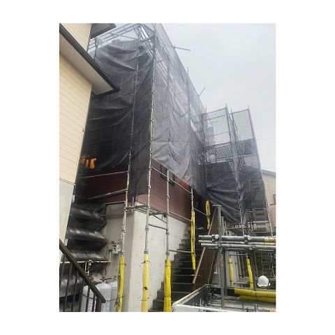 3階戸建て足場組み立て工事