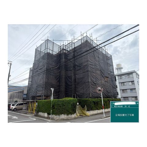 マンション足場組み立て工事