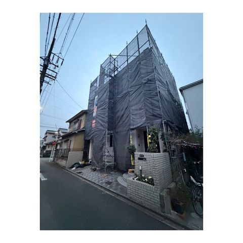 住宅足場組み立て工事　樋取り替え工事