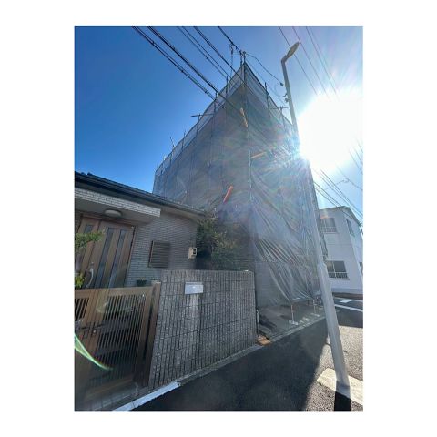 3階民家足場組み立て工事