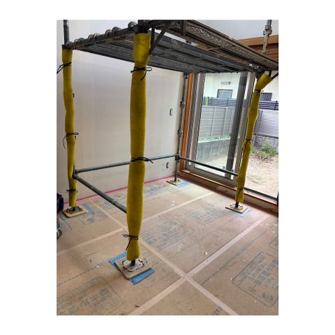マンション足場組み立て工事