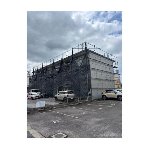 マンション足場組み立て工事