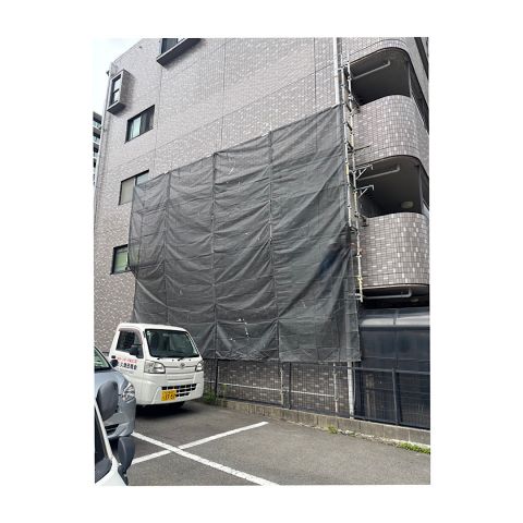 マンション足場組み立て工事