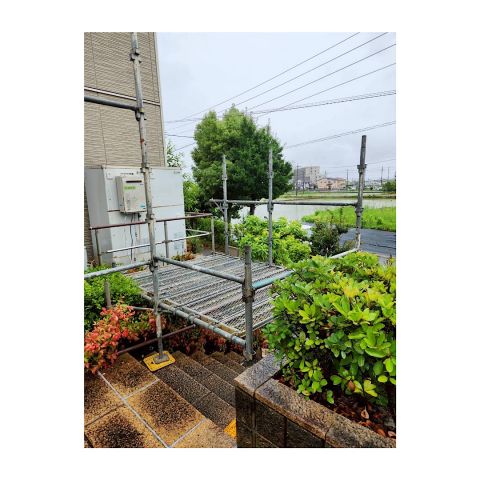 住宅 部分足場組み立て工事