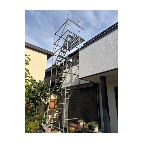 住宅部分足場組み立て工事